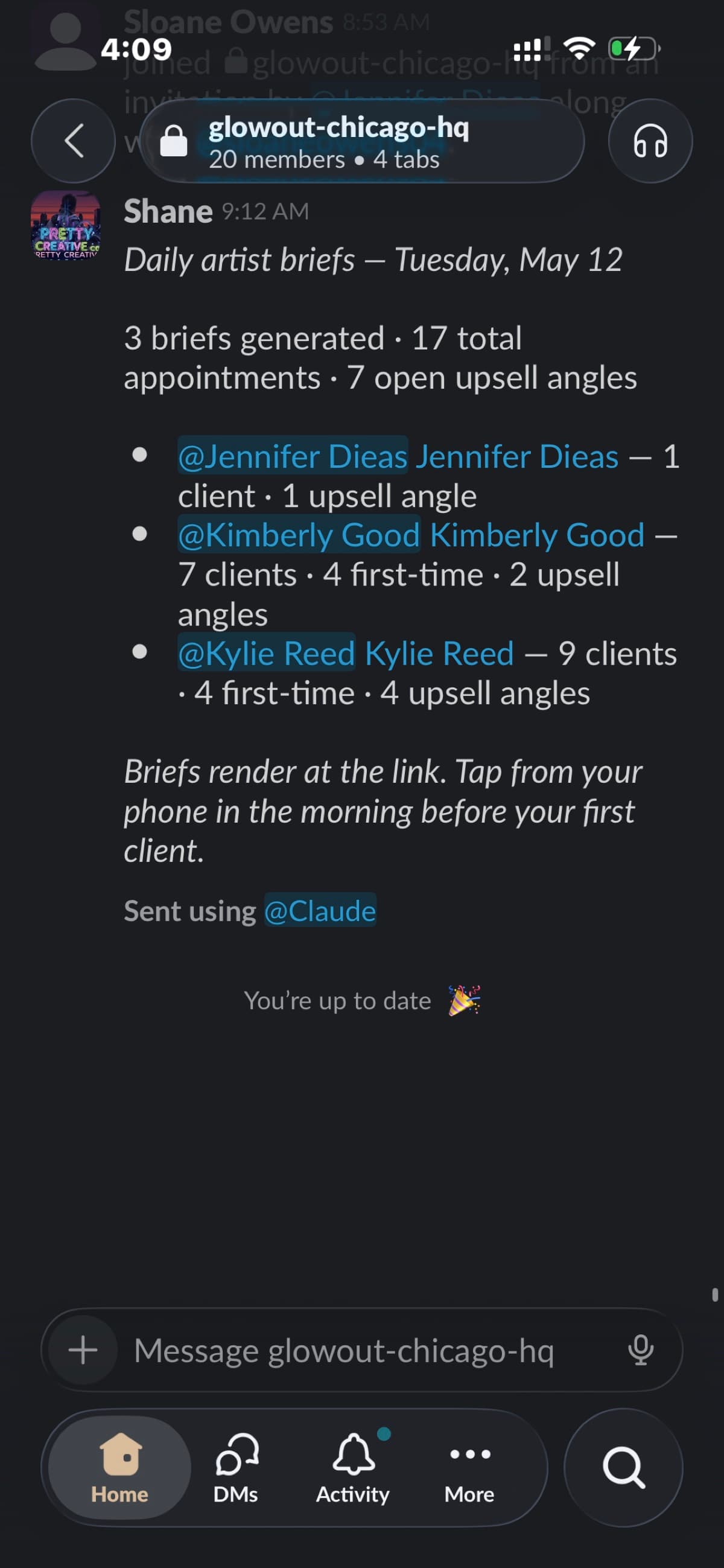Daily Artist Briefing — example 1